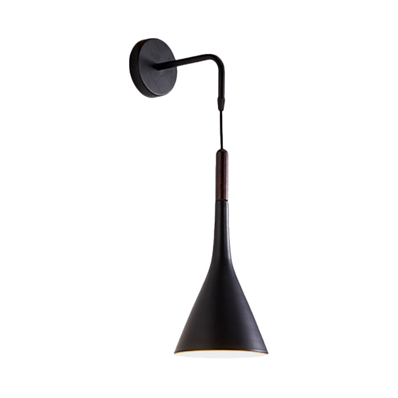 Frendorf | Funnel Bedsteekl سورة Verlichting Metaal 1-Lichte Modernistische Wandmontage Pendel Lamp in Zwart/Grijs