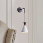 Frendorf | Eisen konische Wandlampe Wandlicht Minimalismus 1 Kopf Schwarz/Grau/Weiß Wandmontierte Lampe mit hängendem Kabel