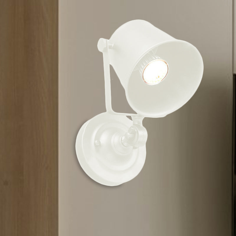 Frendorf | Antieke Stijl Emmer Wandlamp Sconces 1 Licht Ijzeren Verstelbare Wandgemonteerde Lamp in Zwart/Grijs voor Buiten