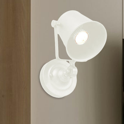 Frendorf | Antieke Stijl Emmer Wandlamp Sconces 1 Licht Ijzeren Verstelbare Wandgemonteerde Lamp in Zwart/Grijs voor Buiten