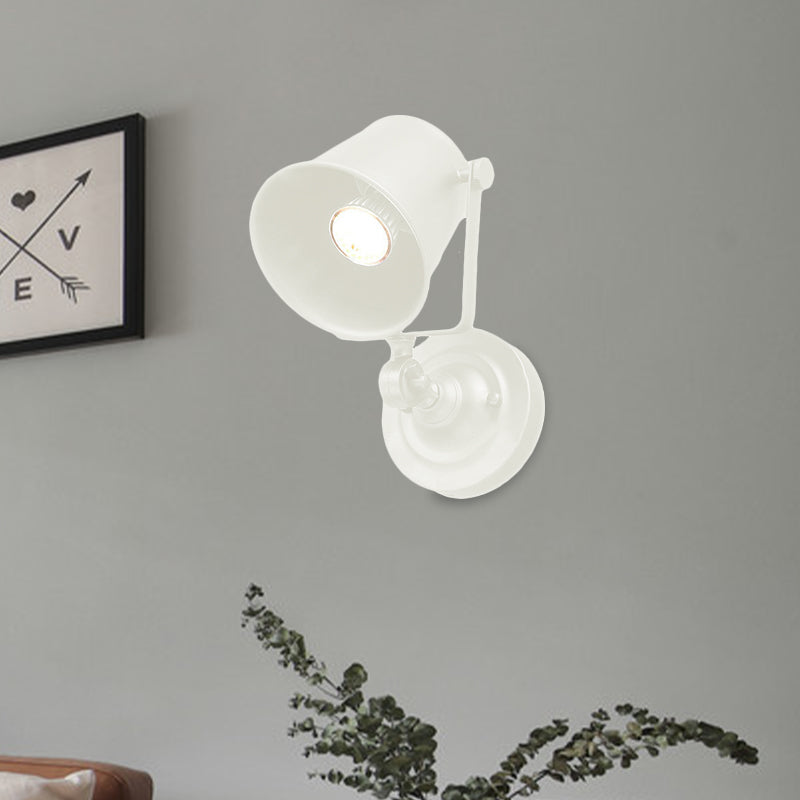 Frendorf | Antieke Stijl Emmer Wandlamp Sconces 1 Licht Ijzeren Verstelbare Wandgemonteerde Lamp in Zwart/Grijs voor Buiten