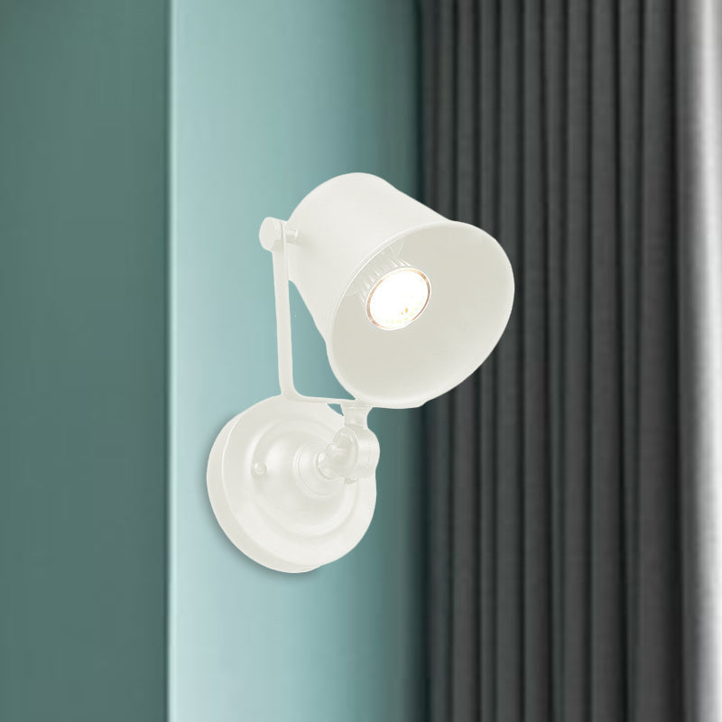 Frendorf | Antieke Stijl Emmer Wandlamp Sconces 1 Licht Ijzeren Verstelbare Wandgemonteerde Lamp in Zwart/Grijs voor Buiten