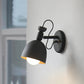 Frendorf | 1 Licht Wandlamp Nordic Stijl Dome Shade Metaal Wandlamp in Zwart/Wit voor Slaapkamer