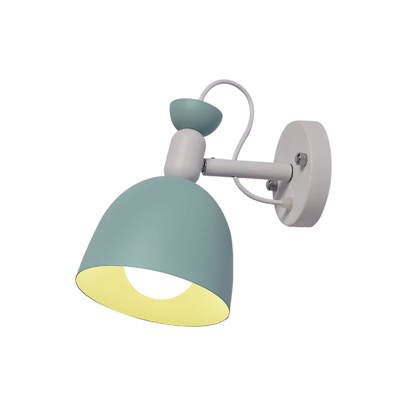 Frendorf | 1 Licht Wandlamp Nordic Stijl Dome Shade Metaal Wandlamp in Zwart/Wit voor Slaapkamer