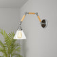 Frendorf | Industriële Cone Wandverlichting 1 Lamp Helder Glas Sconcelamp in Chroom voor Woonkamer