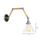 Frendorf | Industriële Cone Wandverlichting 1 Lamp Helder Glas Sconcelamp in Chroom voor Woonkamer