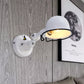 Frendorf | Rust/Witte Koepel Wandlamp Sconces Retro Stijl 1 Licht Eetkamer Verstelbare Wandverlichting met Ring