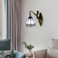 Frendorf | Kegel Wandlamp Armatuur 1 Hoofd Blauw/Groen/Amber Glas Tiffany Wandlamp met Zeemeermin Achterplaat