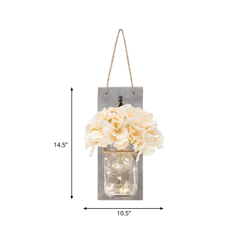 Frendorf | 2er-Pack Weiße Blume Hängeleuchte Klarglas-Schirm Lichterkette für Flur