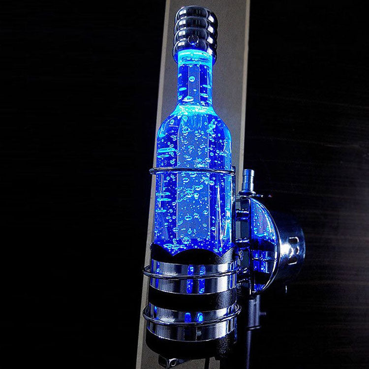 Zeitgenössische Flaschenförmige Wandlampe Kristall 1 Licht Bar Café Wandleuchte in Mehrfarbig/Purpur/Blau Licht