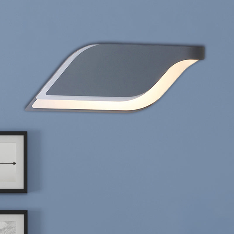 Frendorf | Blatt Wandlampe Nordisch Metall 1 Licht Wandleuchte in Gelb/Grau/Grün