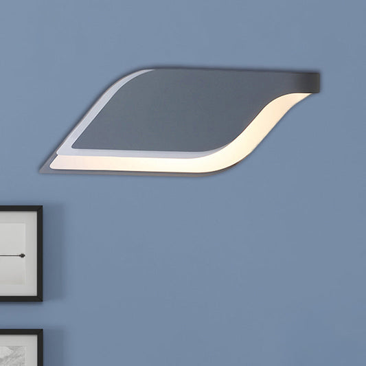 Frendorf | Blatt Wandlampe Nordisch Metall 1 Licht Wandleuchte in Gelb/Grau/Grün