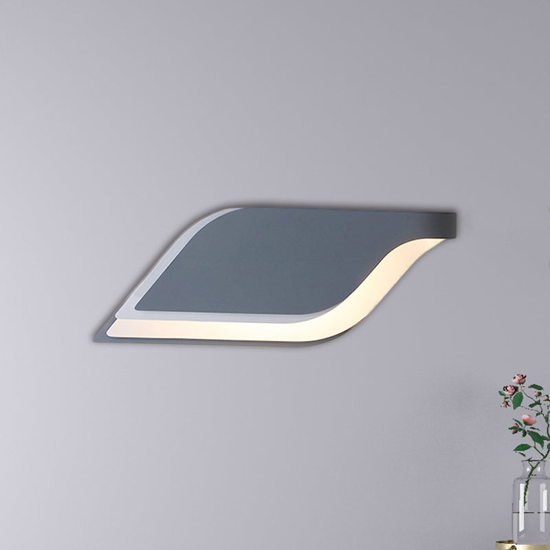 Frendorf | Blatt Wandlampe Nordisch Metall 1 Licht Wandleuchte in Gelb/Grau/Grün