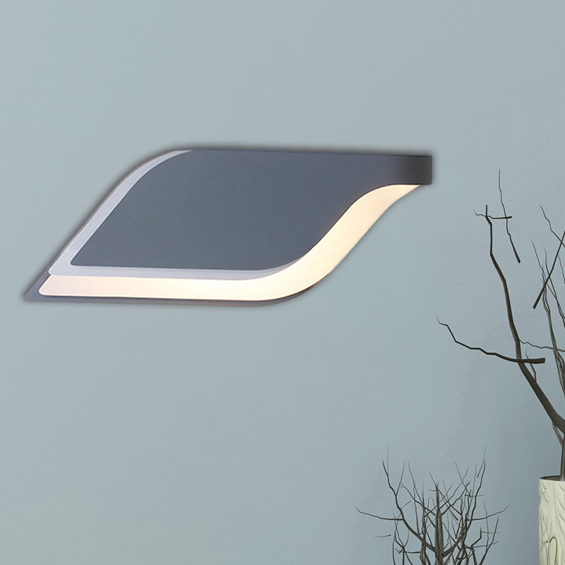 Frendorf | Blatt Wandlampe Nordisch Metall 1 Licht Wandleuchte in Gelb/Grau/Grün