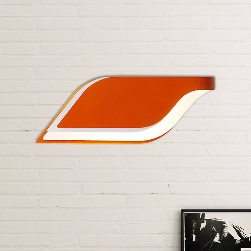 Frendorf | Blatt Wandlampe Nordisch Metall 1 Licht Wandleuchte in Gelb/Grau/Grün