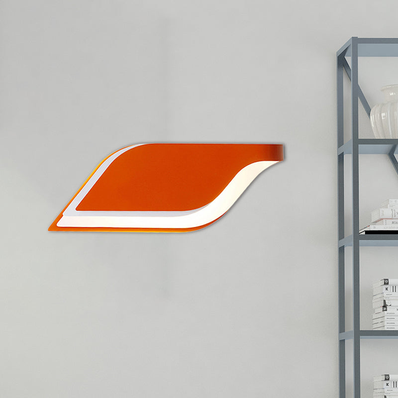 Frendorf | Blatt Wandlampe Nordisch Metall 1 Licht Wandleuchte in Gelb/Grau/Grün