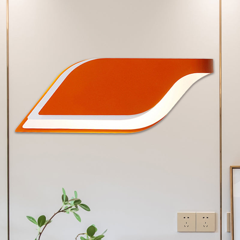 Frendorf | Blatt Wandlampe Nordisch Metall 1 Licht Wandleuchte in Gelb/Grau/Grün