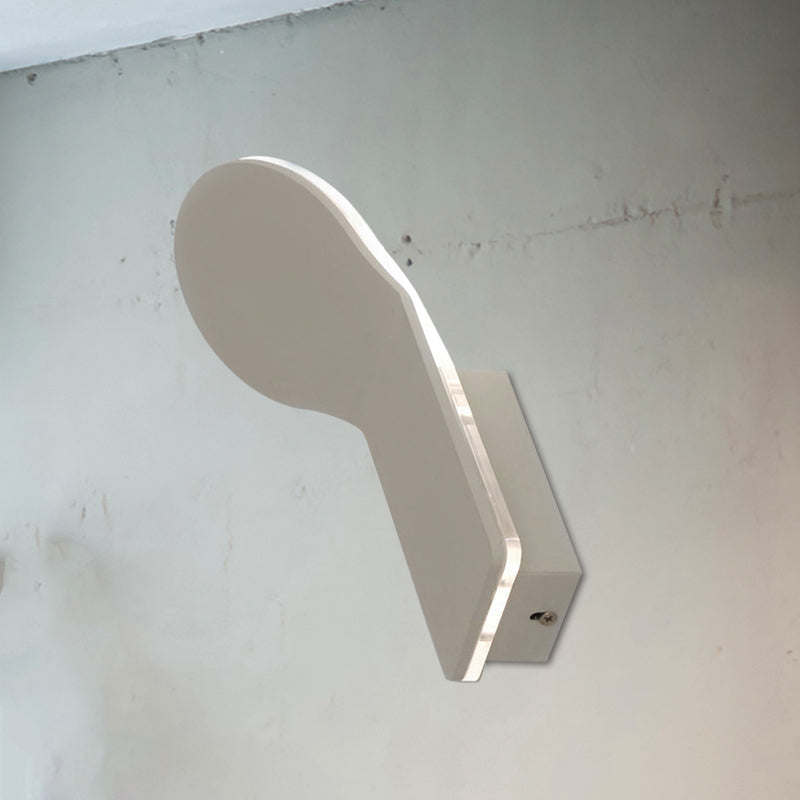 Frendorf | Bend Wandleuchte Moderne Stil Aluminium LED Weiße Oberfläche Wandleuchte in Weiß/Natur/Warm Licht