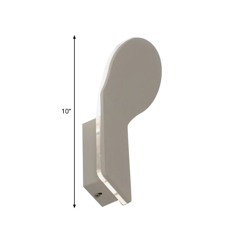 Bend Wandleuchte Scone Moderner Stil Aluminium LED Weiße Ausführung Wandleuchte in Weiß/Natur/Warmes Licht