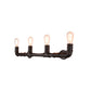 Frendorf | 4 Lichten Lineaire Muurmontage Lamp met Pijpontwerp Industrie Stijl Zwart/Bronzen Wandlamp voor Keuken