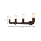 Frendorf | 4 Lichten Lineaire Muurmontage Lamp met Pijpontwerp Industrie Stijl Zwart/Bronzen Wandlamp voor Keuken
