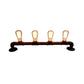 Frendorf | 4 Lichten Lineaire Muurmontage Lamp met Pijpontwerp Industrie Stijl Zwart/Bronzen Wandlamp voor Keuken