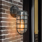 Frendorf | Küstenkäfig Wandbeleuchtung Fixture 1 Glühbirne Klarglas Wandleuchte in Messing/Kupfer/Chrom für die Küche