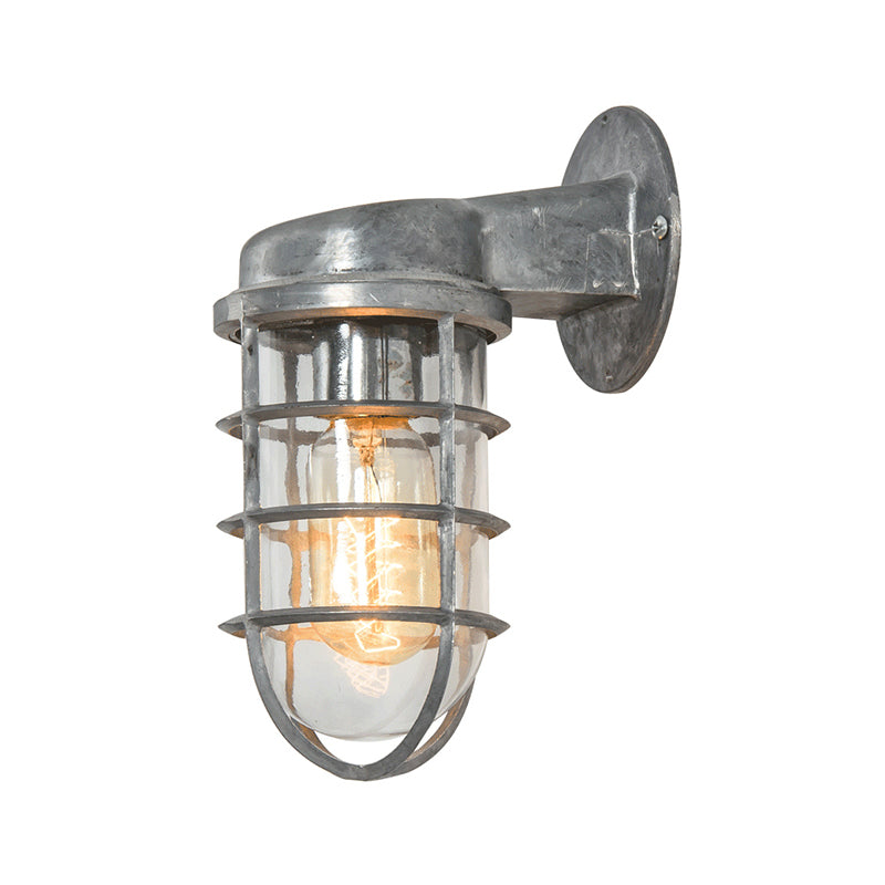 Frendorf | Küstenkäfig Wandbeleuchtung Fixture 1 Glühbirne Klarglas Wandleuchte in Messing/Kupfer/Chrom für die Küche