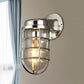 Frendorf | Küstenkäfig Wandbeleuchtung Fixture 1 Glühbirne Klarglas Wandleuchte in Messing/Kupfer/Chrom für die Küche