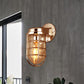 Frendorf | Küstenkäfig Wandbeleuchtung Fixture 1 Glühbirne Klarglas Wandleuchte in Messing/Kupfer/Chrom für die Küche
