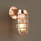 Frendorf | Küstenkäfig Wandbeleuchtung Fixture 1 Glühbirne Klarglas Wandleuchte in Messing/Kupfer/Chrom für die Küche