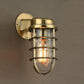Frendorf | Küstenkäfig Wandbeleuchtung Fixture 1 Glühbirne Klarglas Wandleuchte in Messing/Kupfer/Chrom für die Küche