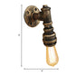 Frendorf | Antik Messing Rohr Wand Sconnnelampe Vintage Industriell Schmiedeeisen 1 Licht Innen Wandbeleuchtung