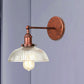 Frendorf | Rustikale Stil Kuppel Wandbeleuchtung Leuchte 1 Glühlampe Prismen Glas Wandleuchte in Schwarz/Messing/Patiniertes Kupfer