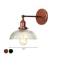 Frendorf | Rustikale Stil Kuppel Wandbeleuchtung Leuchte 1 Glühlampe Prismen Glas Wandleuchte in Schwarz/Messing/Patiniertes Kupfer