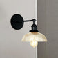 Frendorf | Rustikale Stil Kuppel Wandbeleuchtung Leuchte 1 Glühlampe Prismen Glas Wandleuchte in Schwarz/Messing/Patiniertes Kupfer
