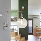 Frendorf | Rustic Globe Wandverlichting Fixture 1 Gloeilamp Helder Glas Sconces Licht in Antiek Messing