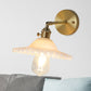 Frendorf | 1 Licht Frosted Glas Wand Sconce Licht Industriell Messing Scalloped Wohnzimmer Beleuchtung Fixture
