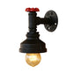Frendorf | Schwarze Scheunensconce-Beleuchtung mit Ventilrad Industriell Rustikal Metallisch 1 Licht Schlafzimmer Mini Wandleuchte Fixture