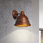 Frendorf | 1 Kop Wandscone Lamp Industrieel Vintage Koepel Shade IJzeren Wandverlichting met Draadbescherming in Zwart/Koper