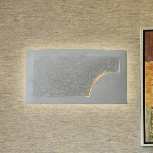 Frendorf | 1 Kop Wandmontage Licht Moderne Stijl Rechthoek Cement Wandlamp in Grijs voor Nachttafels