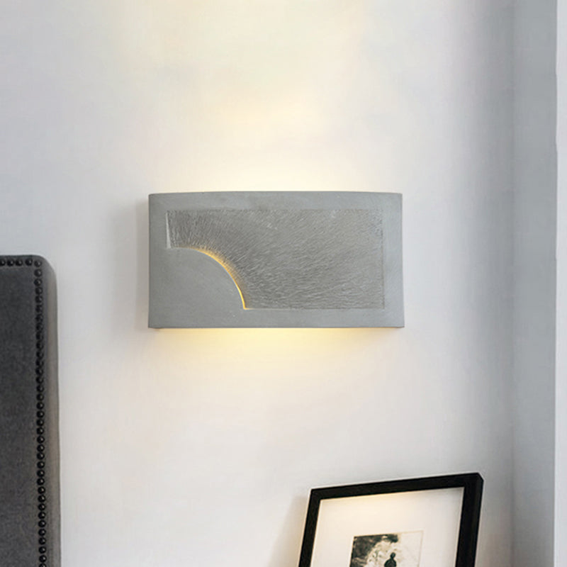Frendorf | 1 Kop Wandmontage Licht Moderne Stijl Rechthoek Cement Wandlamp in Grijs voor Nachttafels