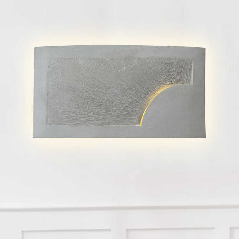 Frendorf | 1 Kop Wandmontage Licht Moderne Stijl Rechthoek Cement Wandlamp in Grijs voor Nachttafels