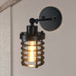 Frendorf | Retro Stijl Cilinder/Oval Gecage Wall Mount Light 1 Hoofd Metalen Mini Wandverlichting in Zwart voor Nachttafel