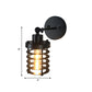 Frendorf | Retro Stijl Cilinder/Oval Gecage Wall Mount Light 1 Hoofd Metalen Mini Wandverlichting in Zwart voor Nachttafel