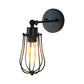 Frendorf | Retro Stijl Cilinder/Oval Gecage Wall Mount Light 1 Hoofd Metalen Mini Wandverlichting in Zwart voor Nachttafel
