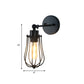 Frendorf | Retro Stijl Cilinder/Oval Gecage Wall Mount Light 1 Hoofd Metalen Mini Wandverlichting in Zwart voor Nachttafel