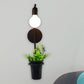 Frendorf | Exposed Bulb Metall Wandlampe mit Topfdekoration Lodge Stil 1 Licht Restaurant Wandbeleuchtung in Schwarz, 3"/4" B