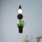 Frendorf | Exposed Bulb Metall Wandlampe mit Topfdekoration Lodge Stil 1 Licht Restaurant Wandbeleuchtung in Schwarz, 3"/4" B