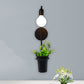 Frendorf | Exposed Bulb Metall Wandlampe mit Topfdekoration Lodge Stil 1 Licht Restaurant Wandbeleuchtung in Schwarz, 3"/4" B